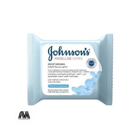 Johnson's Micellar Makeup Remover Wipes for Dry Skin, 25 Wipes