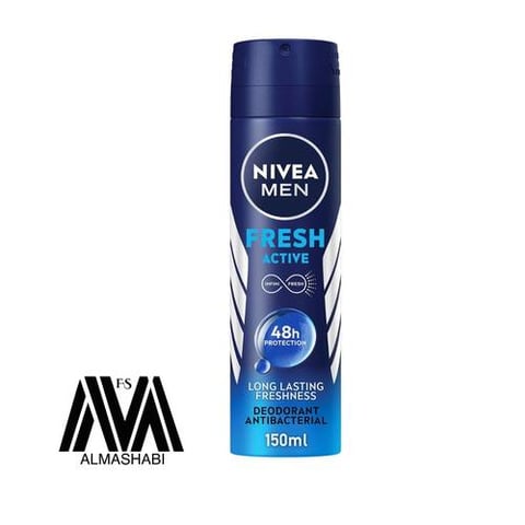 Nivea Men Fresh Active Deodorant Spray, Fresh Scent, 150