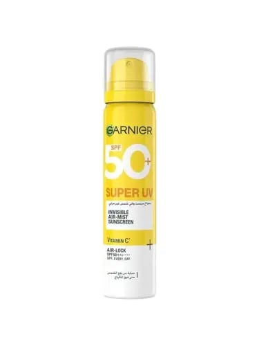 واقي شمس سوبر يو في غير مرئي +50 spf بفيتامين سي من غارنييه - 75 مل