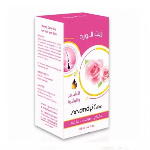 زيت الورد للشعر والبشرة من ماندي كير - 125 مل