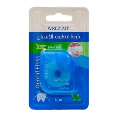 خيط تنظيف الاسنان نكهة النعناع من ويلزياد - 50متر