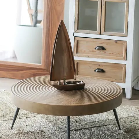 Large Aluminum Sailboat Decor