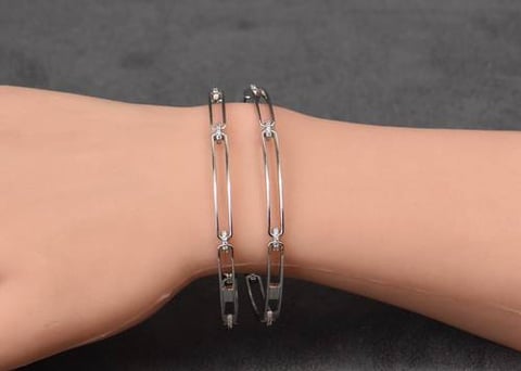 سوارة طويق Slim بفصوص ابيض
