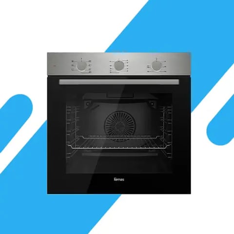فرن كهرباء بلت إن فيماس 60 سم ستانلس ستيل – 7 وظائف – مروحة توزيع حراري وسيخ شوي –