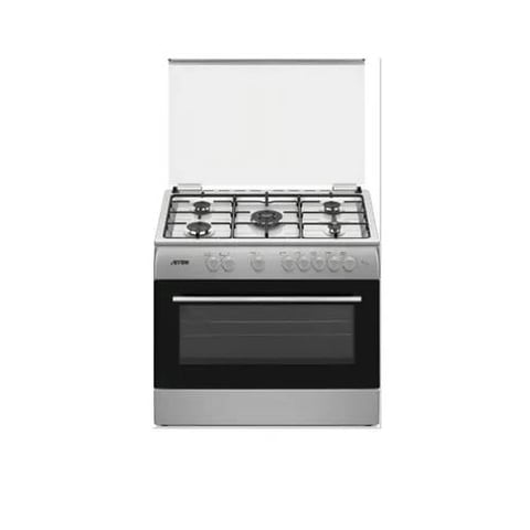 فرن غاز أرو مقاس 60×90 سم, عدد 5عين , أمان كامل, استيل - صناعه تركي RO-9060GSKS 