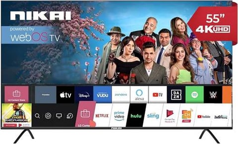 تلفزيون LED UHD ذكي مقاس 55 بوصة من نيكاي - NIK55MEU4STN، أسود