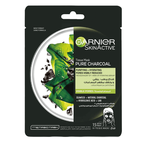 Garnier SA Tisuue Mask 32gm Pure Charcol