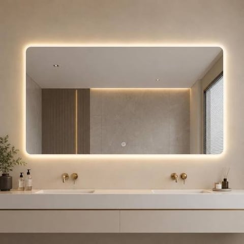 Luxury Wide Illuminated Wall Mirror 160 cm