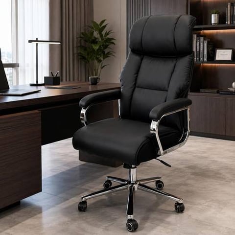 Luxury Multi-Color Leather Office Chair with High Back