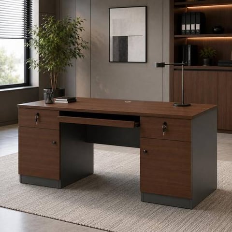Serrano 140 cm Office Desk with Dual Side Storage