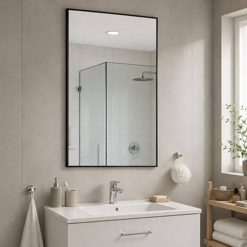 Modern Black Frame Wall Mirror