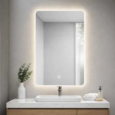 Modern Rectangular LED Mirror 100 cm