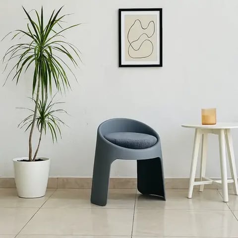 Modern Velvet Seat Plastic