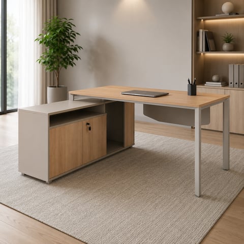 Terava 160 cm Office Desk with Side Storage