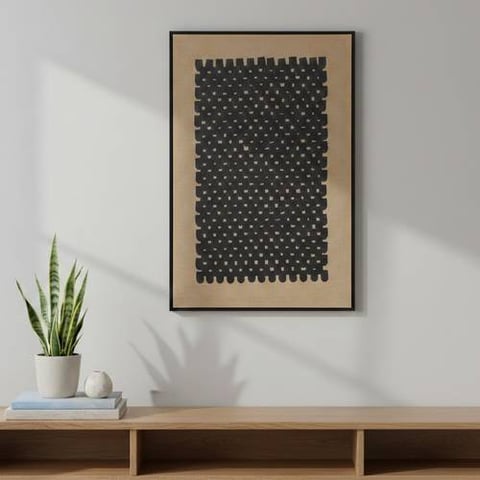 Geometric Grid Wall Art Frame 120×80 cm