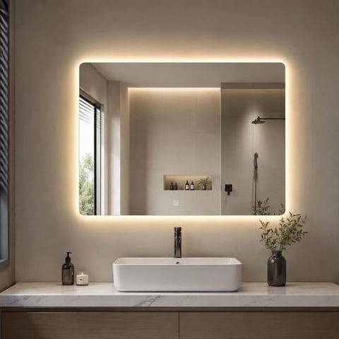 Modern Illuminated Wall Mirror 80 cm