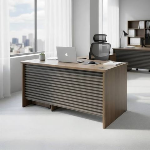 Smart 100 cm Work Desk with Striped Front