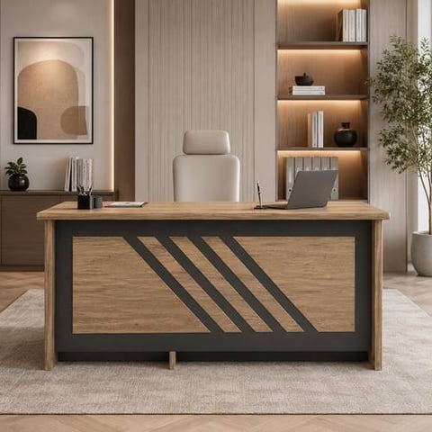 مكتب تنفيذي هندسي متعدد الألوان 140 سم