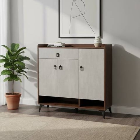 Balanced Modern Entryway Cabinet