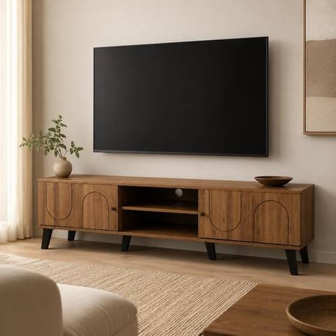Montera 160 cm TV Stand with Four Doors and Shelves