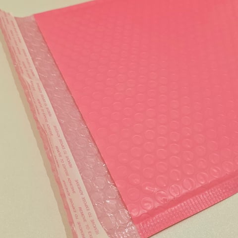  Pink bubble wrap envelope pack