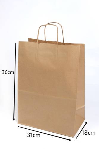 Medium Brown Hanging Paper Bag (1pc)