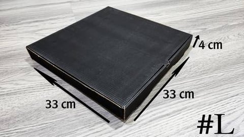 Large size black pizza carton package