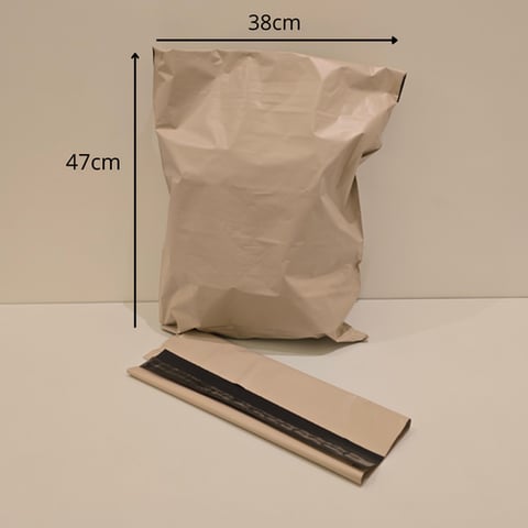  Large beige shipping bags pack