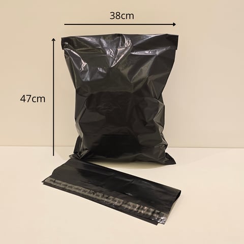 Large black shipping bags pack
