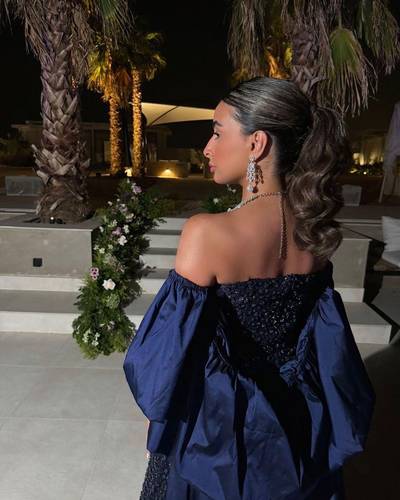 فستان سهرة خرز راقي ذيل شانطون 