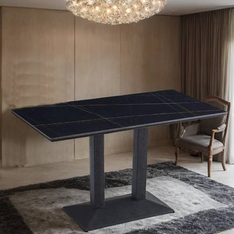 طاولة طعام سيراميك مفردة مقاس 75*70*130 سم