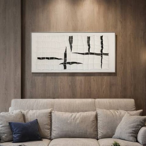 لوحة جدارية اطار اسود مقاس 80*160 سم
