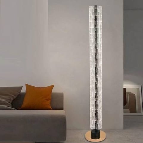 مصباح ارضي معدني طويل اسود LED