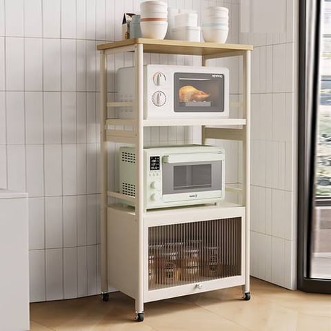 دولاب تنظيم 4 دور ابيض مقاس 60*38*115 سم