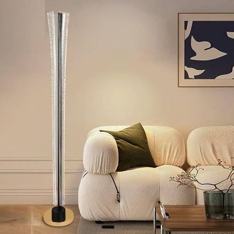 مصباح ارضي معدني طويل اسود  LED