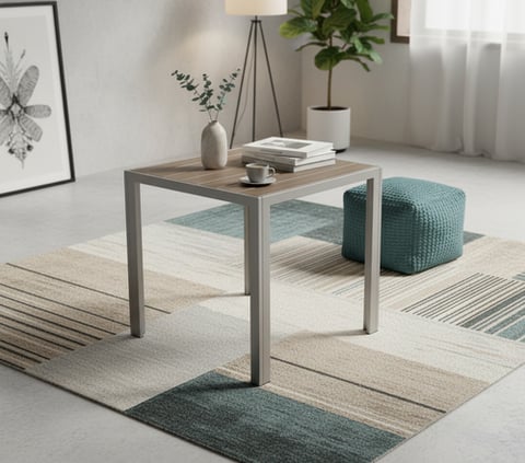 طاولة مفردة لون بيج مربعة بتصميم انيق75*80سم