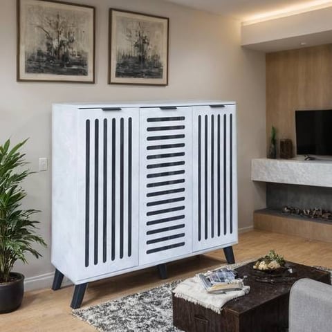 دولاب أحذية متعدد الأغراض 3 باب مقاس 110*35*120سم
