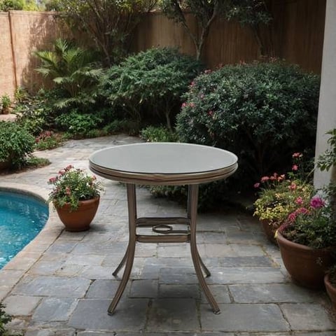 طاولة خدمة سطح زجاج مقاس 77*80 سم