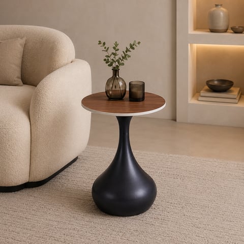 طاولة خدمة سيراميك دائري مفردة