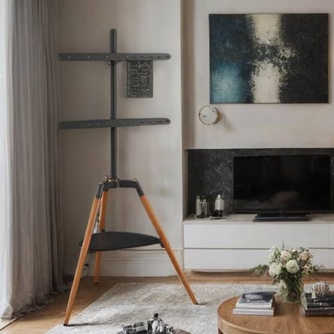 حامل بلازما ارضي مع قاعدة ثلاثية ورف تخزين