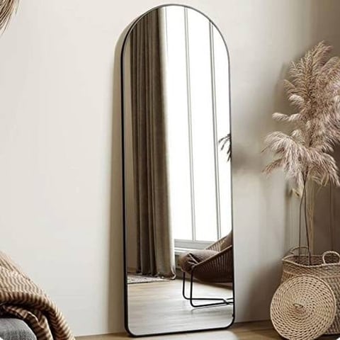 مرآة أرضية اطار معدن50×120 سم