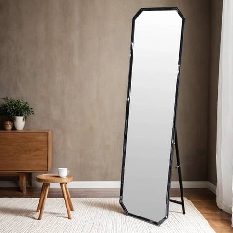 مرايا ستاند استيل اسود مقاس 50 ×165 سم