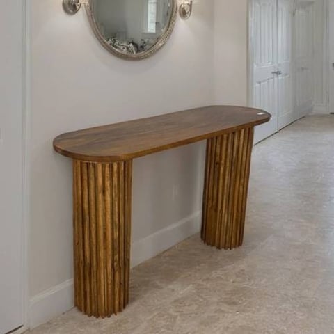 مدخل استقبال خشب طبيعي هندي مقاس 78*40*130 سم
