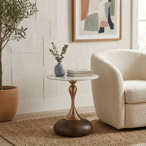 طاولة خدمة مفرد سيراميك مقاس55*45*45 سم