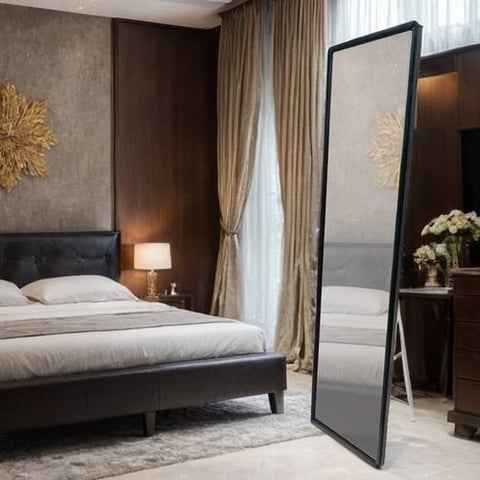مرايا طويلة مستطيلة مع استاند  مقاس 41* 160 سم