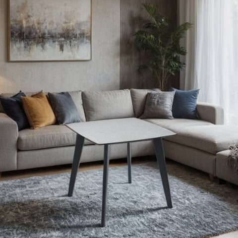 طاولة كافيه مفردة سيراميك مقاس 73*80*80 سم