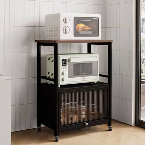 دولاب تنظيم 3 دور اسود مقاس 60*80*38 سم