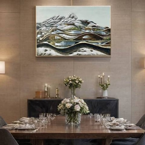  لوحه جدارية متعددة الألوان مقاس 60×90 سم