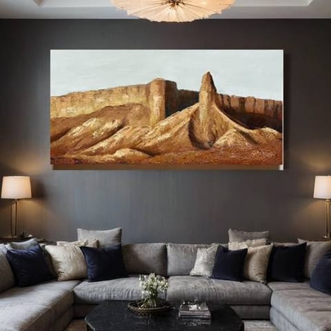 لوحه جدارية متعددة الألوان مقاس 60×120 سم