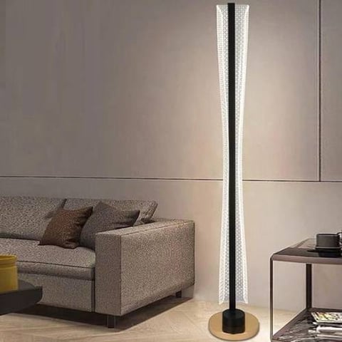 مصباح ارضي معدني  طويل اسود  LED